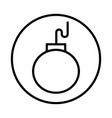round bomb icon or explosives vector image vector image