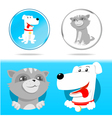 cat and dog vector image