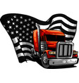 classic american truck vector image