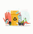 coronavirus garbage flat style design vector image