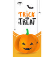 template flyer with 3d paper pumpkins vector image vector image