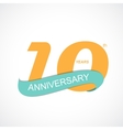 template logo 10th anniversary vector image