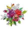 vintage floral composition vector image