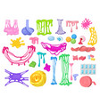 slime bubblegum splashes coloured delicious vector image