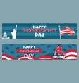 happy independence day 4th july patriotic posters vector image