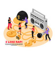 rap retro design concept vector image vector image