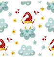 seamless gnome pattern vector image vector image
