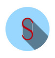 alpinist double sided carabine icon vector image