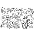 doodle cute for concept design vector image