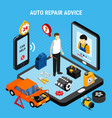 auto repair advice concept vector image vector image
