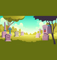cemetery day landscape tombstone with rip vector image vector image
