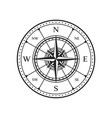 old compass vintage map wind rose navigation sign vector image