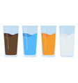glasses with different liquids vector image vector image