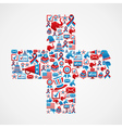 marketing us elections icon in cross vector image vector image