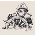 portrait of a sailor drawing vector image