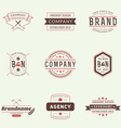 set hipster vintage labels logotypes badges vector image