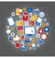 social network icons vector image