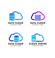 storage cloud logo design template data cloud vector image