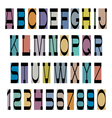 black font on colored base vector image