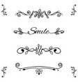 decorative frame floral border text divider vector image