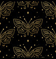 elegant celestial butterfly seamless pattern boho vector image