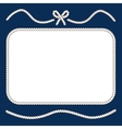 nautical ropes and bow frame vector image vector image