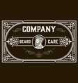vintage beard design for packing vector image