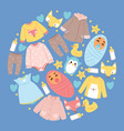 baby shop cartoon kids clothing toys newborn vector image