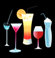 different cocktails vector image