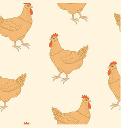 Border template with two chickens Royalty Free Vector Image