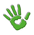 pictograph hand vector image