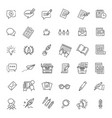 simple set of copywriting related line vector image vector image