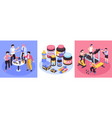 sport nutrition square set vector image
