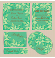 wedding set with flowers vector image