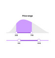 price range filter vector image vector image