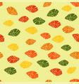 seamless pattern autumn colored leaves vector image vector image