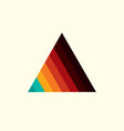 vintage triangular sunset in the style of the 80s vector image