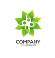 eco environment green leaf nature logo vector image