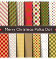 fourteen merry christmas polka dot vector image