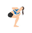 revolved chair pose parivrtta utkatasana vector image vector image