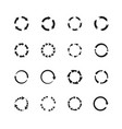 round motion arrow symbols circle arrows vector image
