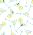 seamless pattern with a glass martini vector image