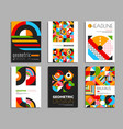 bauhaus posters with geometric abstract patterns vector image