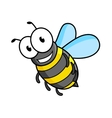 cartoon bee or wasp character vector image vector image