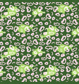 leopard pattern design green spots abstract vector image