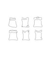 one line art style bag abstract creative design vector image