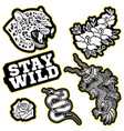 set patches vector image vector image