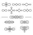 vintage decorative swirls collection isolated vector image