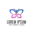 butterfly logo spa and esthetics cosmetics vector image