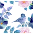 watercolor seamless pattern with flowers vector image